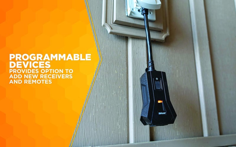 Woods 50125WD Outdoor Indoor Wireless Remote Control Outlet Kit Electrical Plug In Remote Light Switch Features 1 Grounded Outlet with a Pairable Remote CSA Rated FCC Compliant Black - Image 5
