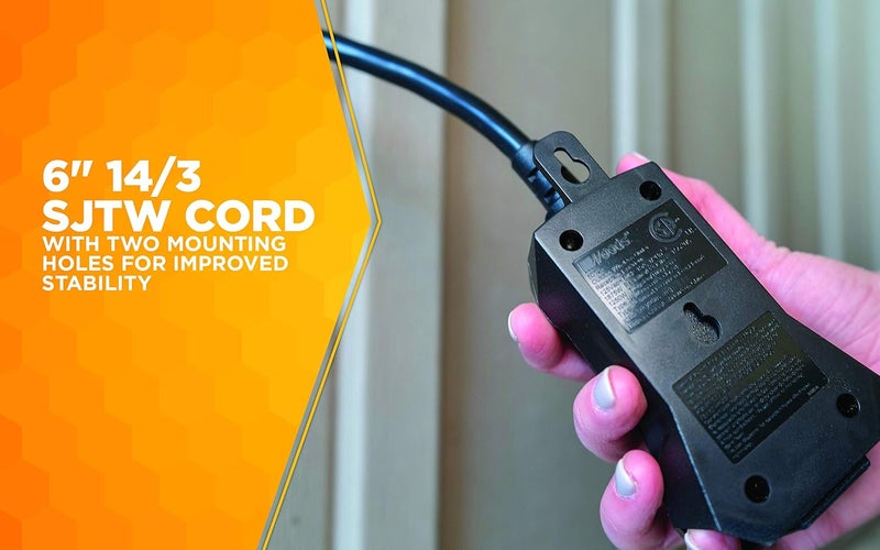 Woods 50125WD Outdoor Indoor Wireless Remote Control Outlet Kit Electrical Plug In Remote Light Switch Features 1 Grounded Outlet with a Pairable Remote CSA Rated FCC Compliant Black - Image 4