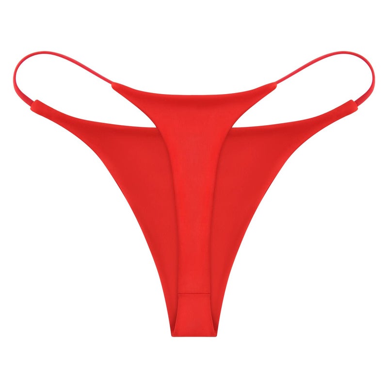 ETAOLINE Women's Thong Bikini Cheeky Bottom Solid G String Panties 5Pack M - Image 5