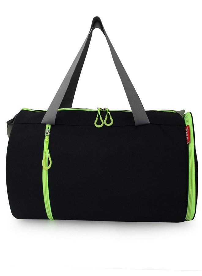SFANE Polyester Duffle Gym Bag, Sports Bag, Shoulder Bag for Men & Women with Separate Shoe Compartment (Green,Black) 47 * 23 * 25 - Image 3