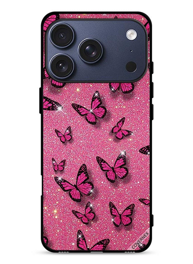 Covernex Apple iPhone 17 Pro Protective Case Cover Glitters & Butterflies - Image 1