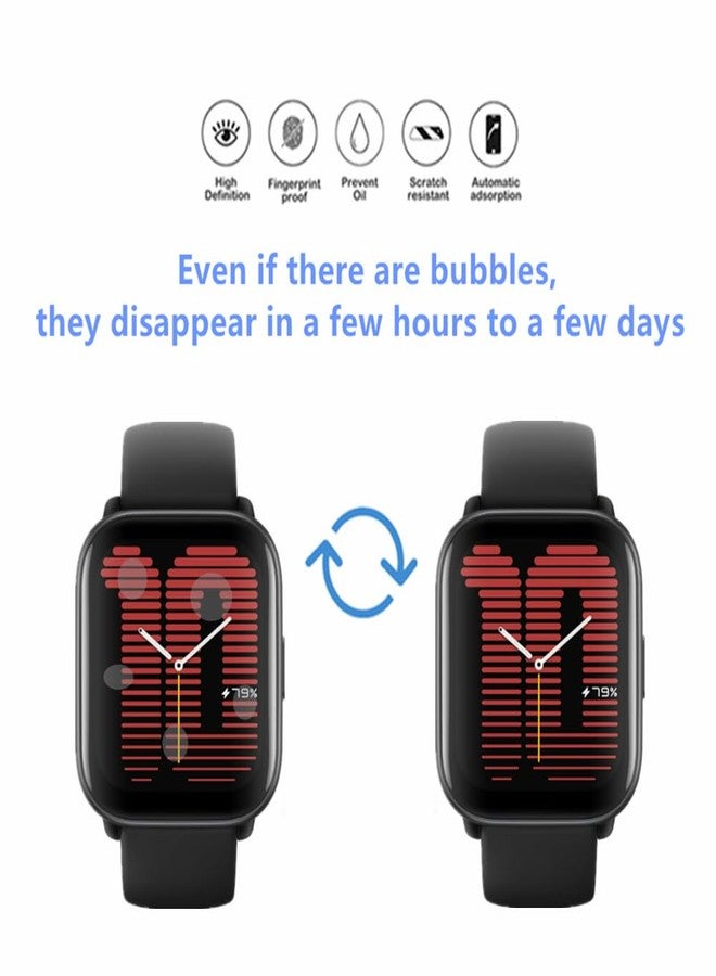 MIHENCE Compatible for Amazfit Active Screen Protector, HD Full Coverage TPU Protective Film Compatible for Active Smart Watch (6PCS) - Image 4