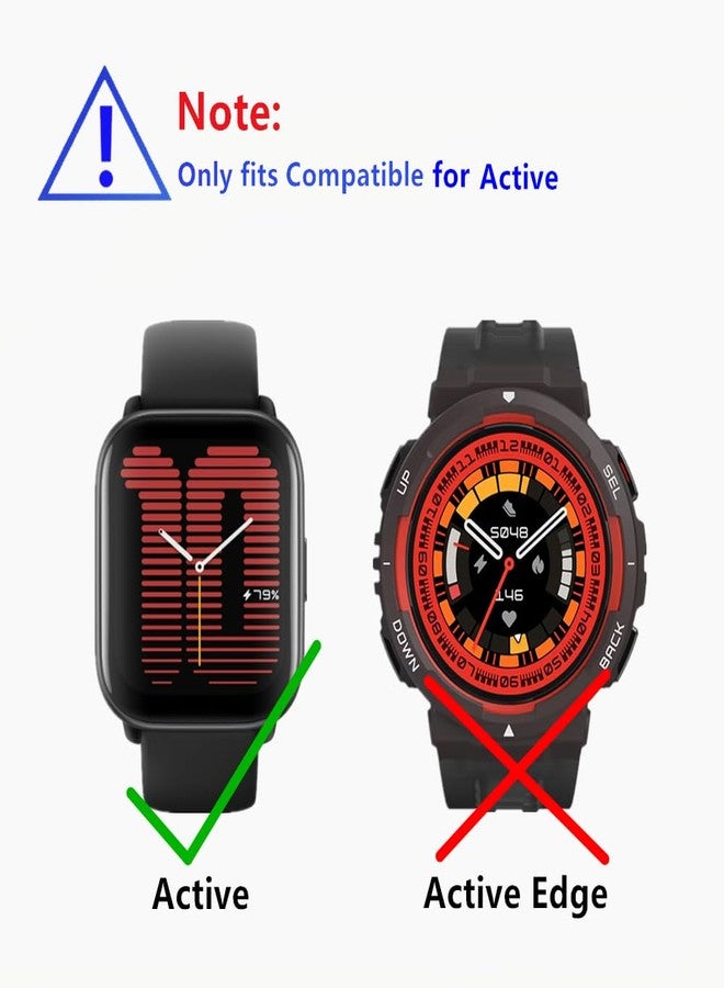 MIHENCE Compatible for Amazfit Active Screen Protector, HD Full Coverage TPU Protective Film Compatible for Active Smart Watch (6PCS) - Image 2