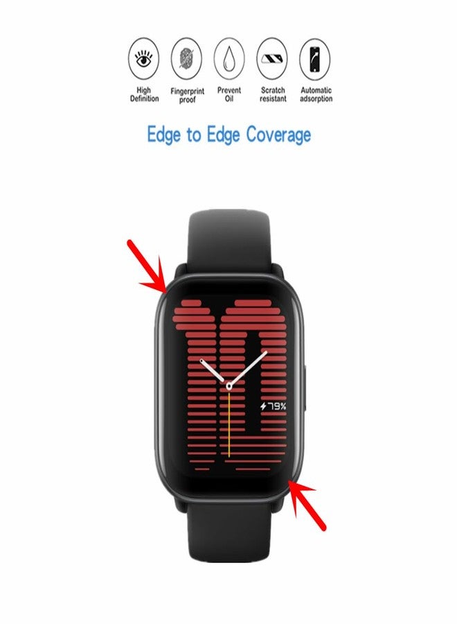 MIHENCE Compatible for Amazfit Active Screen Protector, HD Full Coverage TPU Protective Film Compatible for Active Smart Watch (6PCS) - Image 5