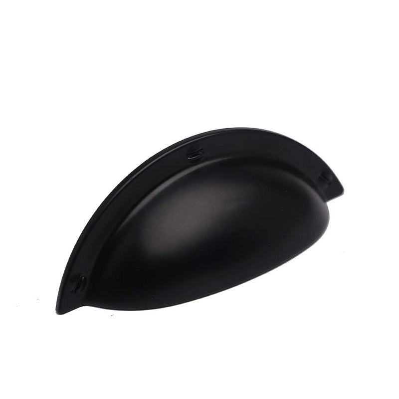 HARPOON 10 Pack Kitchen Cabinet Handles 25 Inch Hole Center Bin Cup Drawer Pulls Flat Black