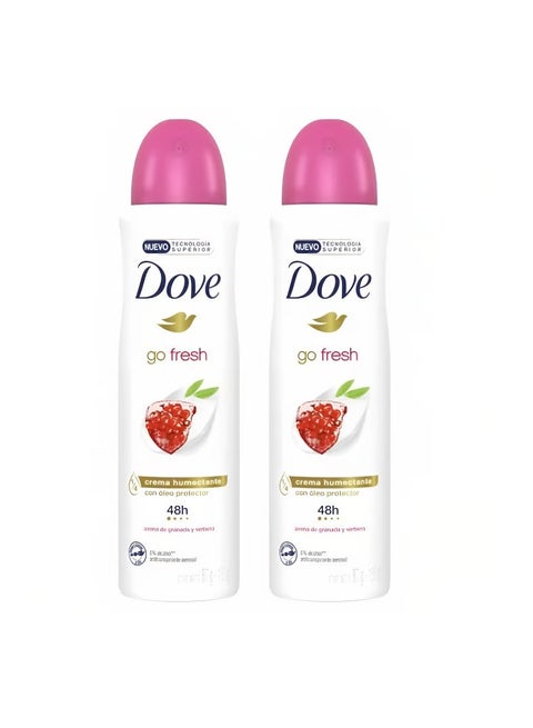 Dove Deodorant Pomegranate Spray 2 Pack, 150ml