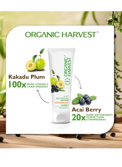 Organic Harvest 6-in-1 Brightening Face Wash: Kakadu Plum & Acai Berry | Daily Use Face Wash for Men & Women | 100% American certified organic | Sulphate & Paraben-free 100gm  - Image 2