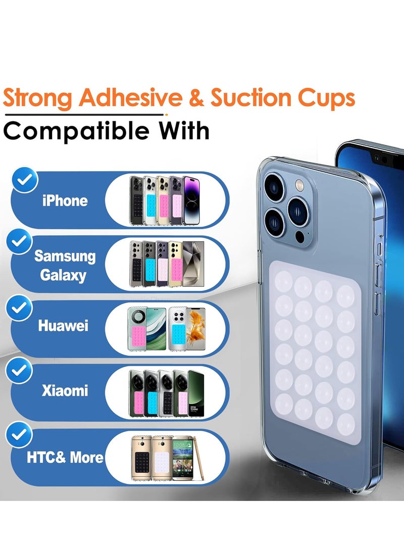 Generic 2Pcs Suction Phone Case Mount, Silicone Phone Suction Grip for Phone Cases, Anti-Slip Hands-Free Mobile Accessory Holder, Sticky Phone Grip for Selfies - Image 2