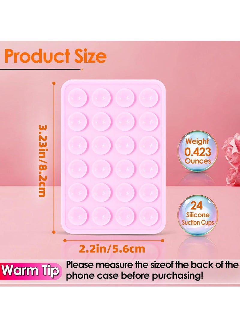 Generic 2Pcs Suction Phone Case Mount, Silicone Phone Suction Grip for Phone Cases, Anti-Slip Hands-Free Mobile Accessory Holder, Sticky Phone Grip for Selfies - Image 3