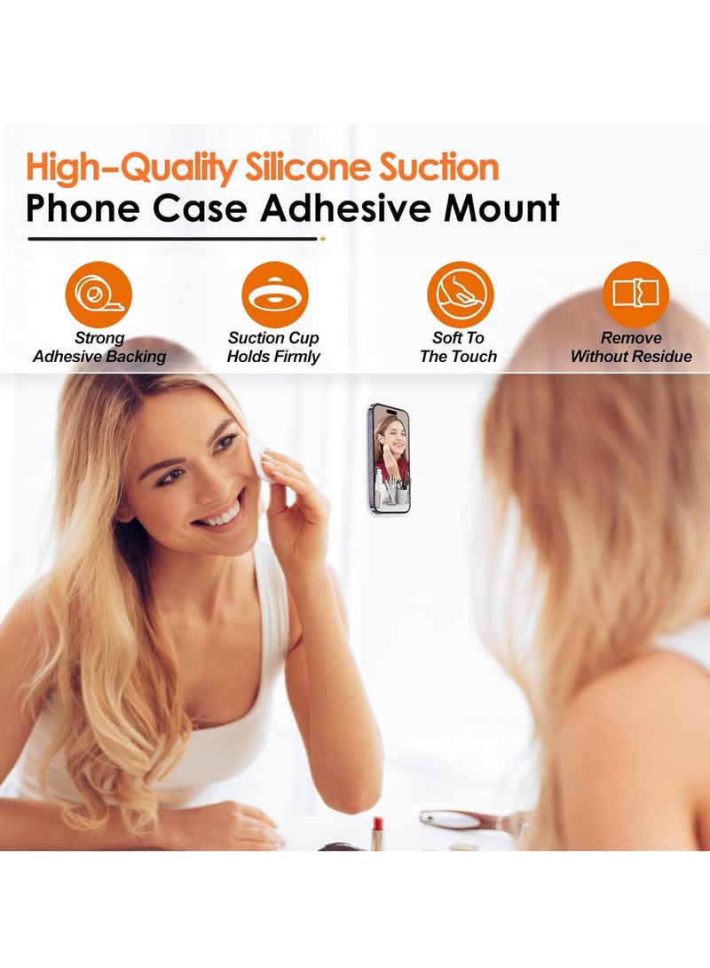 Generic 2Pcs Suction Phone Case Mount, Silicone Phone Suction Grip for Phone Cases, Anti-Slip Hands-Free Mobile Accessory Holder, Sticky Phone Grip for Selfies - Image 5