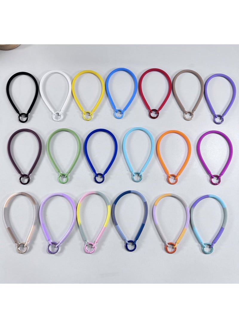 Arabest Silicone Case Elastic Hand Strap for AirPods Striped rope + round buckle 