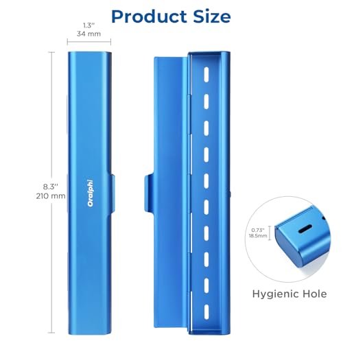 Oralphi Aluminum Toothbrush Travel Case, Portable Travel Toothbrush Holder, Durable Manual Toothbrush Box Container for Traveling, Bathroom, Camping, Business Trip-Blue - Image 5