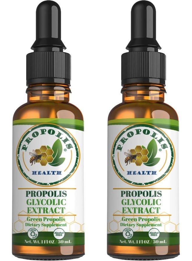 Propolis Health Green Propolis Extract Liquid - Brazilian Bee Propolis - Alcohol-Free Immune Support Supplement - 60-Day Supply - Natural Immunity Shots - Image 1