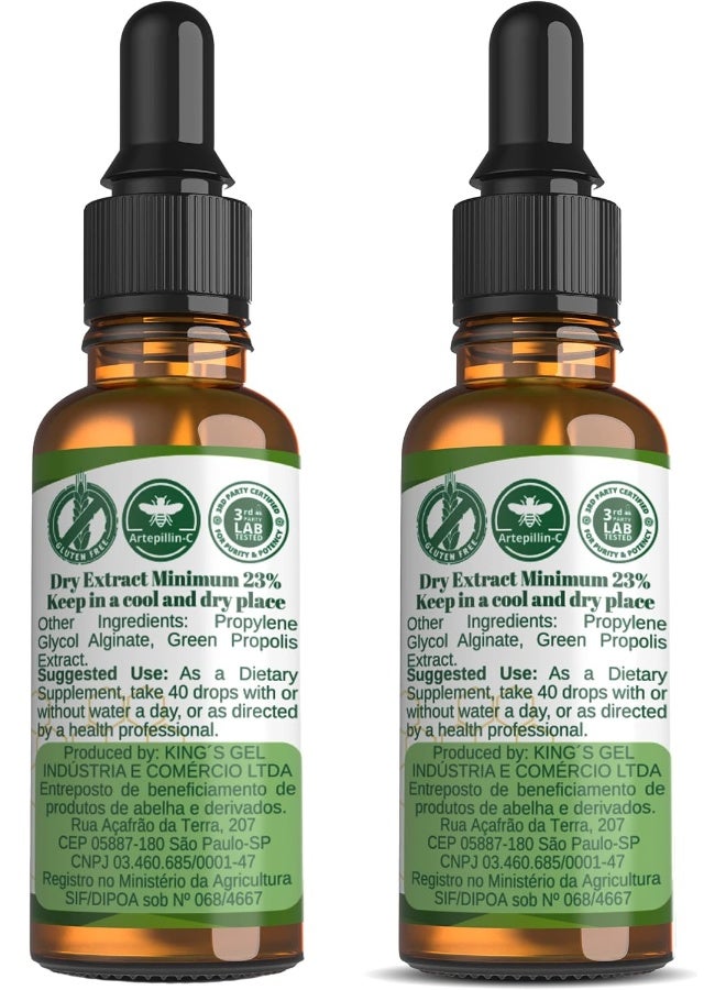 Propolis Health Green Propolis Extract Liquid - Brazilian Bee Propolis - Alcohol-Free Immune Support Supplement - 60-Day Supply - Natural Immunity Shots - Image 2