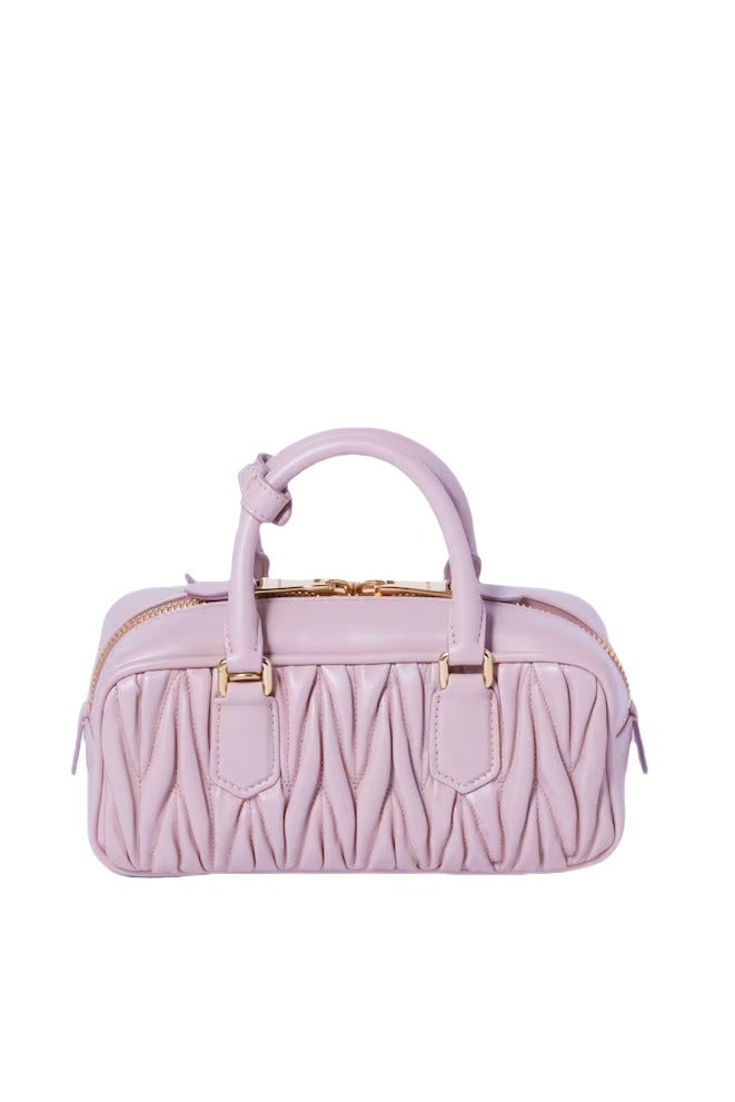 Miu Miu Small Arcadie Top Handle Bag in Matelassé Nappa Leather Crossbody Shoulder Zip Closure - Image 3