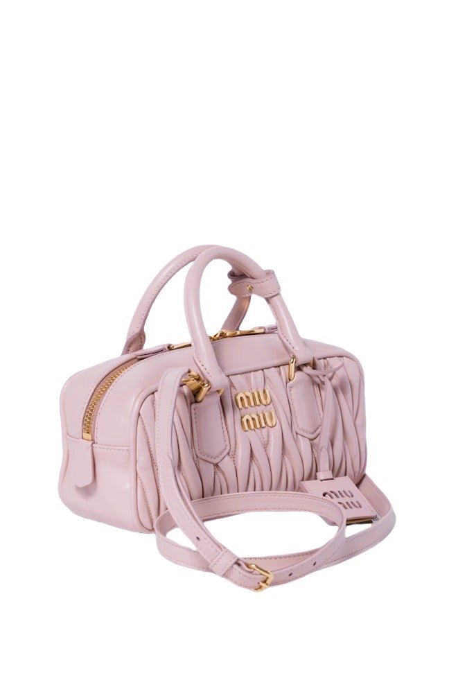 Miu Miu Small Arcadie Top Handle Bag in Matelassé Nappa Leather Crossbody Shoulder Zip Closure - Image 2