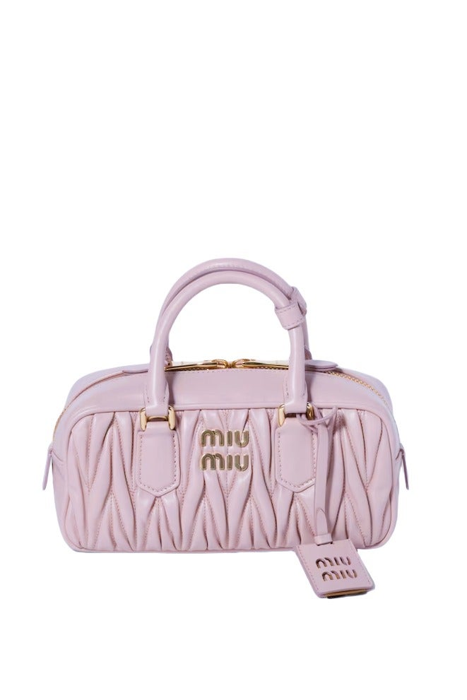 Miu Miu Small Arcadie Top Handle Bag in Matelassé Nappa Leather Crossbody Shoulder Zip Closure - Image 1