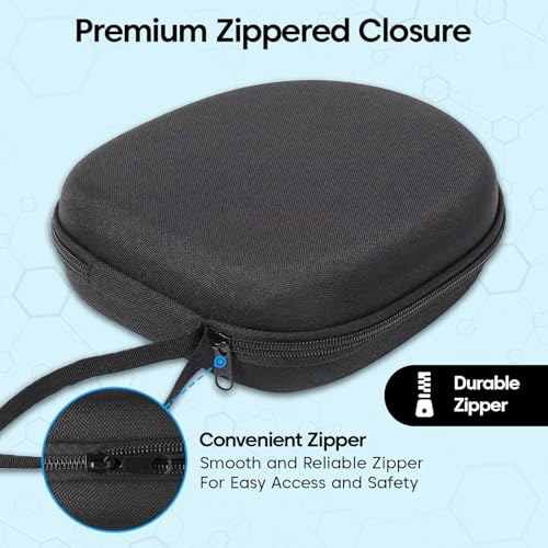 VERTUS® Headphone Hard Protective Storage Case for Boat Rockerz 450, Boat Rockerz 425, Boat Rockerz 410, and Boat Rockerz 370 Bluetooth Wireless Over-Ear Headphones (Durable Shell|EVA|Black) - Image 5