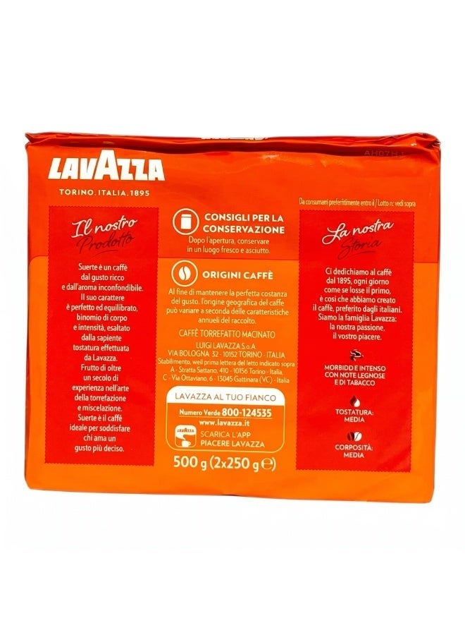 Lavazza Suerte Ground Coffee Caffe Macinato 10/10 2 X 250grams - Image 2