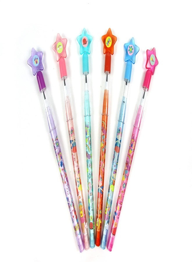 TINYMILLS 24 Pcs Magical Fairies Stackable Push Pencil Assortment with Eraser for Party Favors Goodie Bag Stuffers VBS Classroom Rewards Pinata Fillers Carnival Prize - Image 3