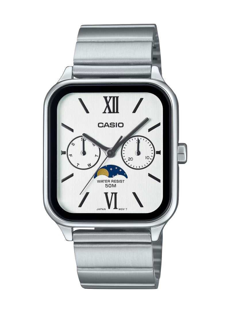 CASIO Quartz Moonphase Stainless Steel Men's Watch MTP-M305D-7A2V