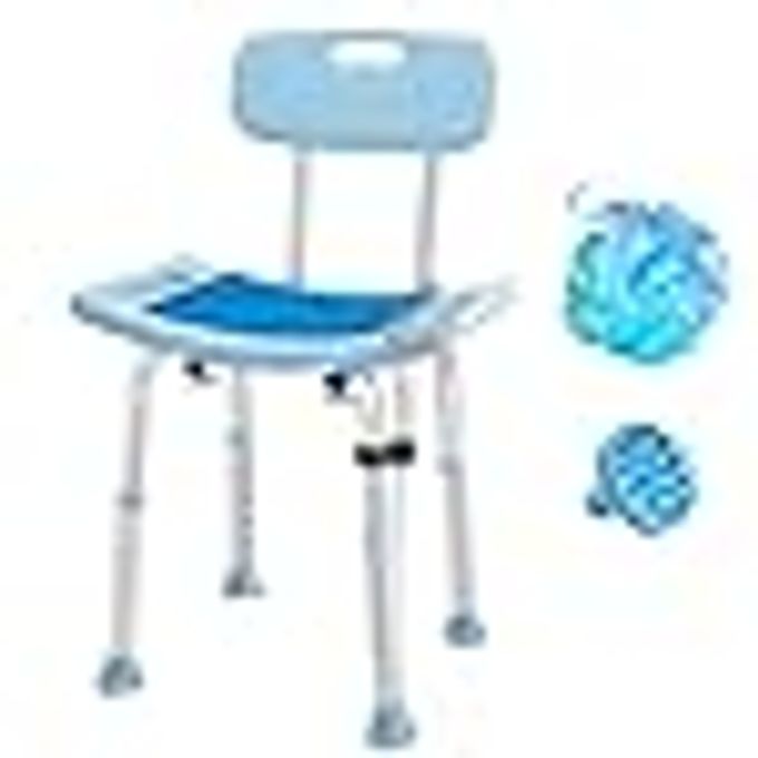 SHOWER CHAIR WITH BACK FOR ELDERLY SENIORSSHOWER STOOLS AND BENCHES FOR ADULTSBATH CHAIR SHOWER BENCHES FOR THE DISABLEDSHOWER SEATSBLUE TUB CHAIR