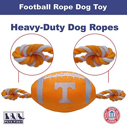 Pets First NCAA Tennessee Volunteers Football Dog Toy, Tough Quality Nylon Materials, Strong Pull Ropes, Inner Squeaker, Collegiate Team Color - Image 5