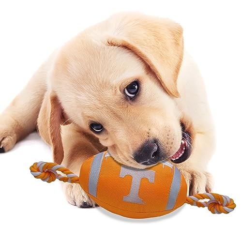Pets First NCAA Tennessee Volunteers Football Dog Toy, Tough Quality Nylon Materials, Strong Pull Ropes, Inner Squeaker, Collegiate Team Color - Image 3