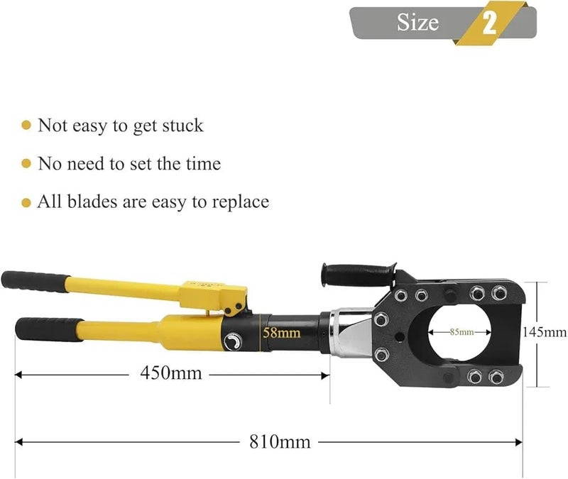 VENEKETY VENEKETY tools CPC20A Hydraulic Cable Cutter 6T Heavy Duty Hydraulic Cable Wire Rope Scissors Metal Wire Cutting Tool Bolt Cutter for Steel Rope Copper Wire Aluminum Wire Armour Cable  - Image 3