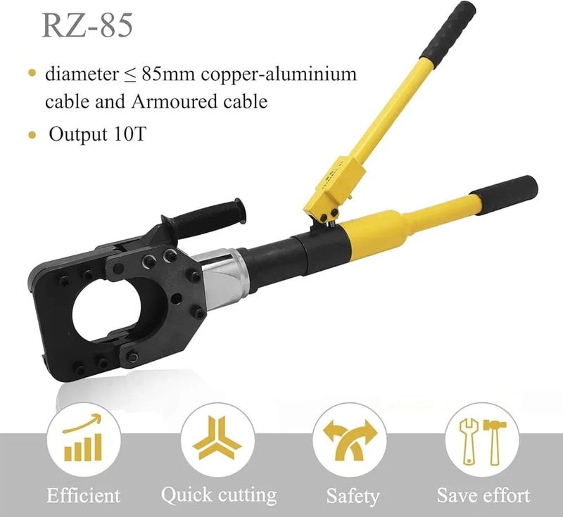 VENEKETY VENEKETY tools CPC20A Hydraulic Cable Cutter 6T Heavy Duty Hydraulic Cable Wire Rope Scissors Metal Wire Cutting Tool Bolt Cutter for Steel Rope Copper Wire Aluminum Wire Armour Cable  - Image 5