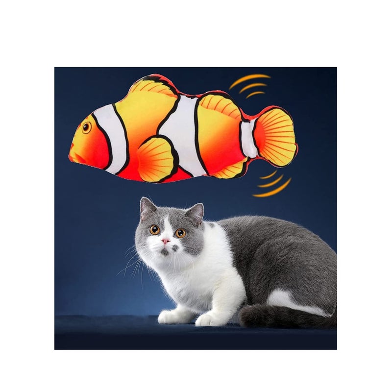 SOLARAE Floppy Fish Cat Toy, Cat Toys for Indoor Cats with Catnip, Interactive Cat Toy for Cat Exercise, Realistic Cat Fish Toy, Motion Kitten Toys, Built-in Motion Sensor, USB Chargeable - Image 1