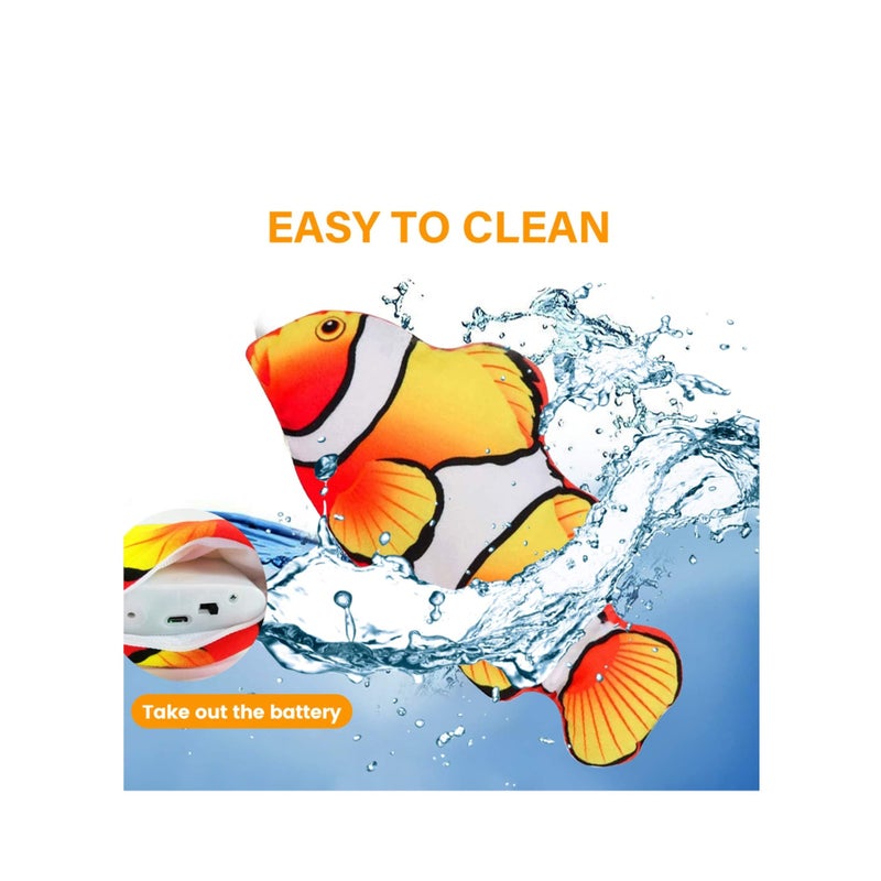 SOLARAE Floppy Fish Cat Toy, Cat Toys for Indoor Cats with Catnip, Interactive Cat Toy for Cat Exercise, Realistic Cat Fish Toy, Motion Kitten Toys, Built-in Motion Sensor, USB Chargeable - Image 2