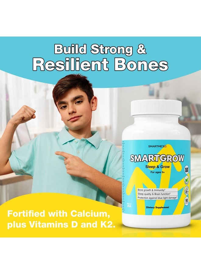 SMARTMED SMARTGROW Premium Height & Bone Growth for Kids & Teenagers - Calcium, Vitamin D3, L-arginine - Immunity Support, Sleep Quality, Brain Health, Bone Strength, Eye Protection 90 Capsules - Image 5