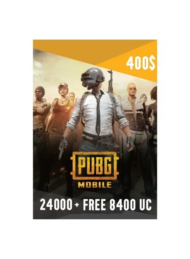 بطاقة هدايا رقمية ببجي موبايل 32400 UC - 400 دولار