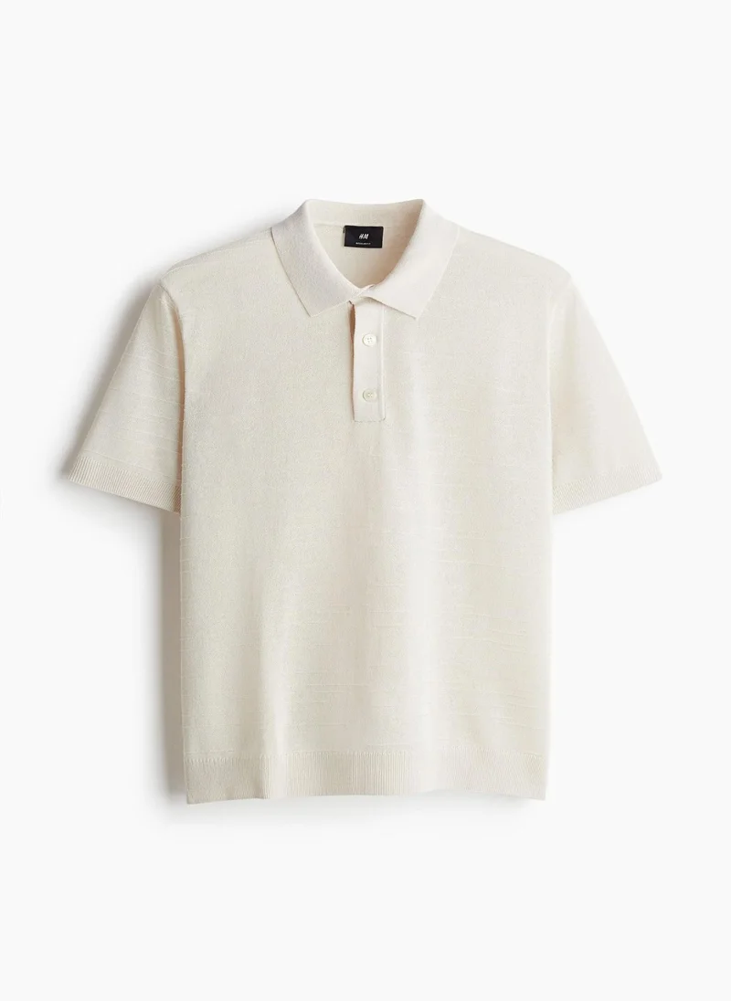 اتش اند ام Regular Fit Fine-Knit Polo Shirt