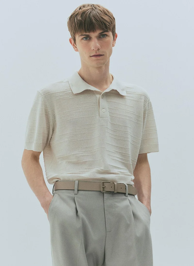 اتش اند ام Regular Fit Fine-Knit Polo Shirt