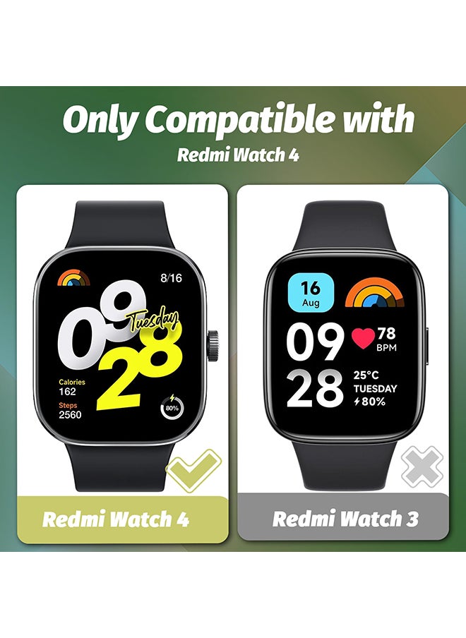 O Ozone (Pack of 2) Screen Protector Compatible with Redmi Watch 4, Full Coverage Transparent Anti Scratch Hydrogel Film Screen Guard Protector Clear HD Soft TPU Film  - Image 2