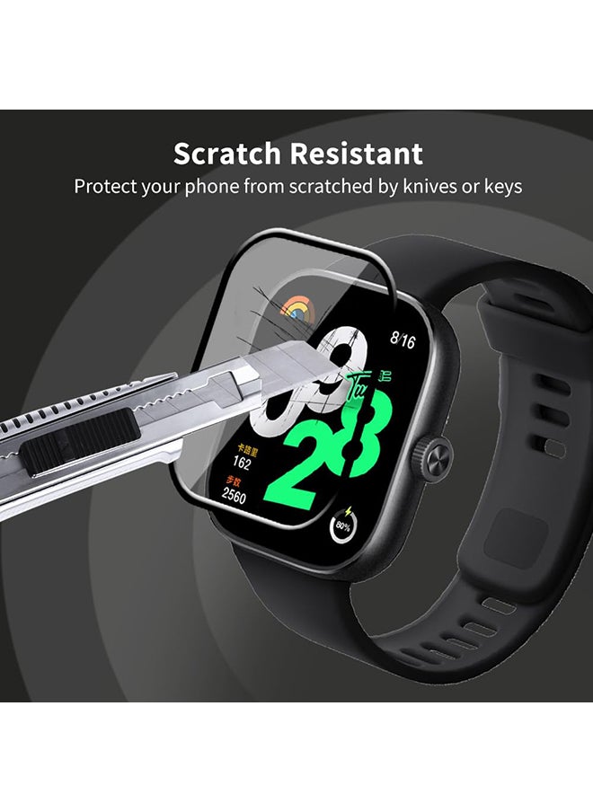 (Pack of 2) Screen Protector Compatible with Redmi Watch 4, Full Coverage Transparent Anti Scratch Hydrogel Film Screen Guard Protector Clear HD Soft TPU Film