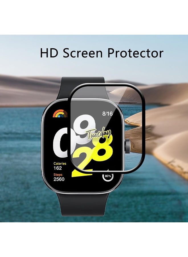 (Pack of 2) Screen Protector Compatible with Redmi Watch 4, Full Coverage Transparent Anti Scratch Hydrogel Film Screen Guard Protector Clear HD Soft TPU Film
