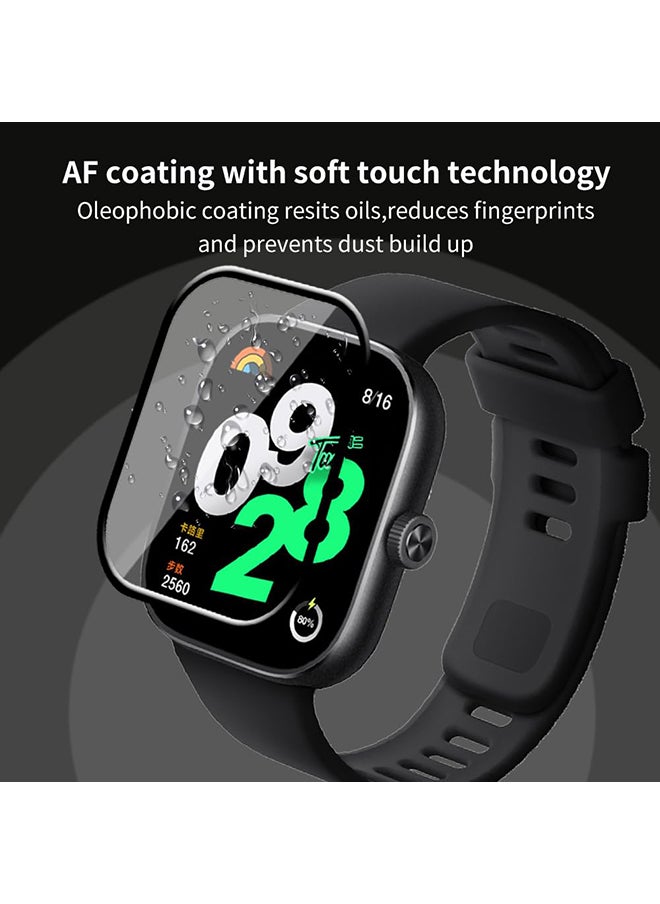 O Ozone (Pack of 2) Screen Protector Compatible with Redmi Watch 4, Full Coverage Transparent Anti Scratch Hydrogel Film Screen Guard Protector Clear HD Soft TPU Film  - Image 4