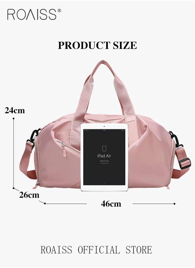Multi Functional Large Capacity Carry on Luggage Bag Wet and Dry Separation Shoe Compartment Gym Bag Suitcase with Perfect for Short Business Trips and Travel