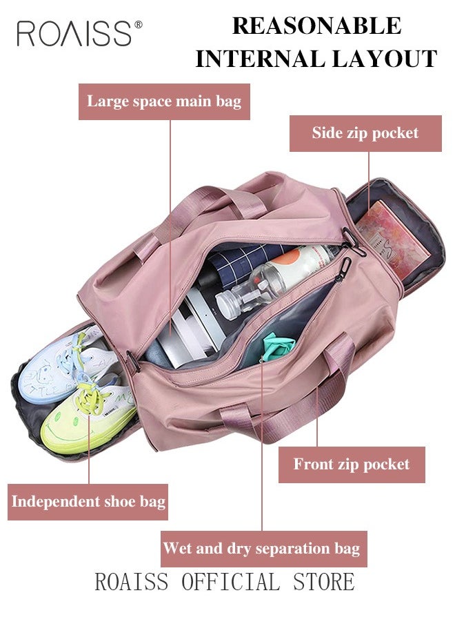 roaiss Multi Functional Large Capacity Carry on Luggage Bag Wet and Dry Separation Shoe Compartment Gym Bag Suitcase with Perfect for Short Business Trips and Travel  - Image 2