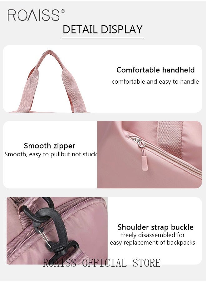roaiss Multi Functional Large Capacity Carry on Luggage Bag Wet and Dry Separation Shoe Compartment Gym Bag Suitcase with Perfect for Short Business Trips and Travel  - Image 5
