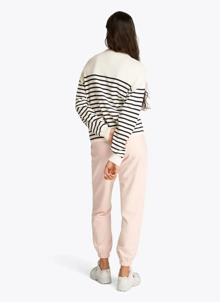 تومي جينز Striped Varsity Sweater