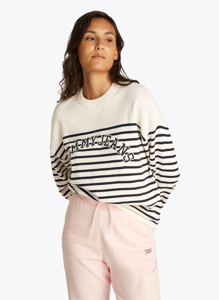 TOMMY JEANS Striped Varsity Sweater  - Image 1