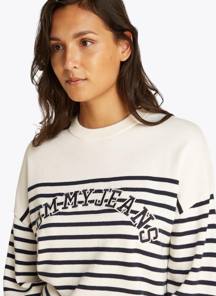 TOMMY JEANS Striped Varsity Sweater  - Image 3