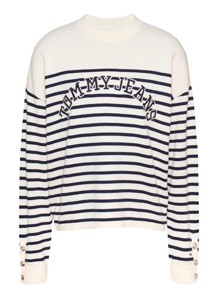 TOMMY JEANS Striped Varsity Sweater