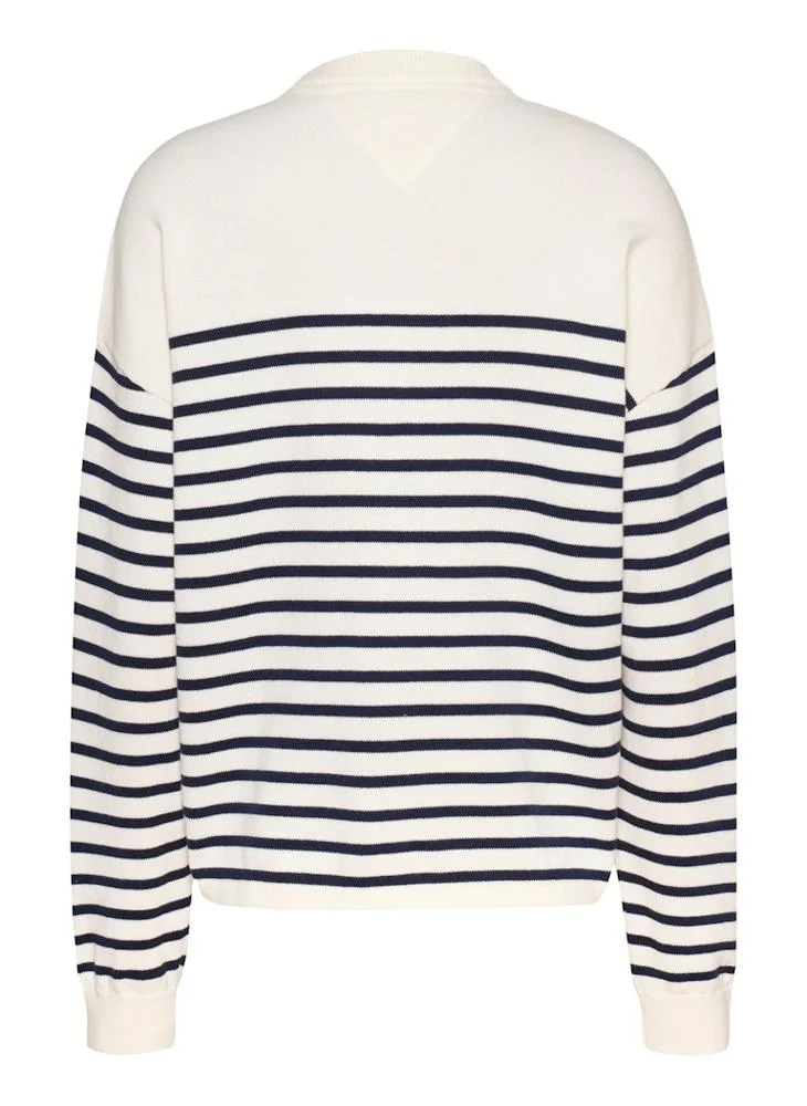 TOMMY JEANS Striped Varsity Sweater