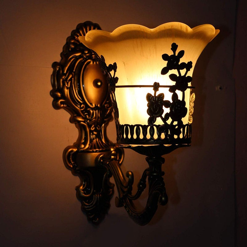 WHITERAY Black Antique Designer Imported Wall Light wall lamp for Bedroom, Living Room,Kitchen, Bars, malls, Besides the Bed, Balcony Home Decoration (1110 Antique (Without Bulb)) - Image 5