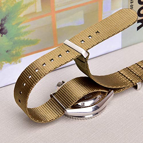 Ritche Christmas Gift Nylon Watch Strap with Heavy Buckle 18mm 20mm 22mm Premium Seat Watch Bands for Men Women, White Elephant Gifts, Stocking Stuffers for Men - Image 3